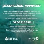 COMUNICADO PLANO DE SAÚDE SÃO LUCAS